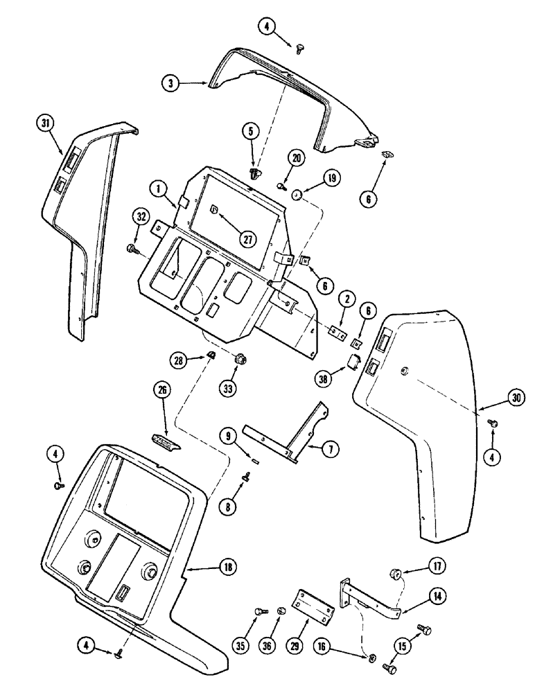 Схема запчастей Case IH 8930 - (9-034) - INSTRUMENT PANEL (09) - CHASSIS/ATTACHMENTS