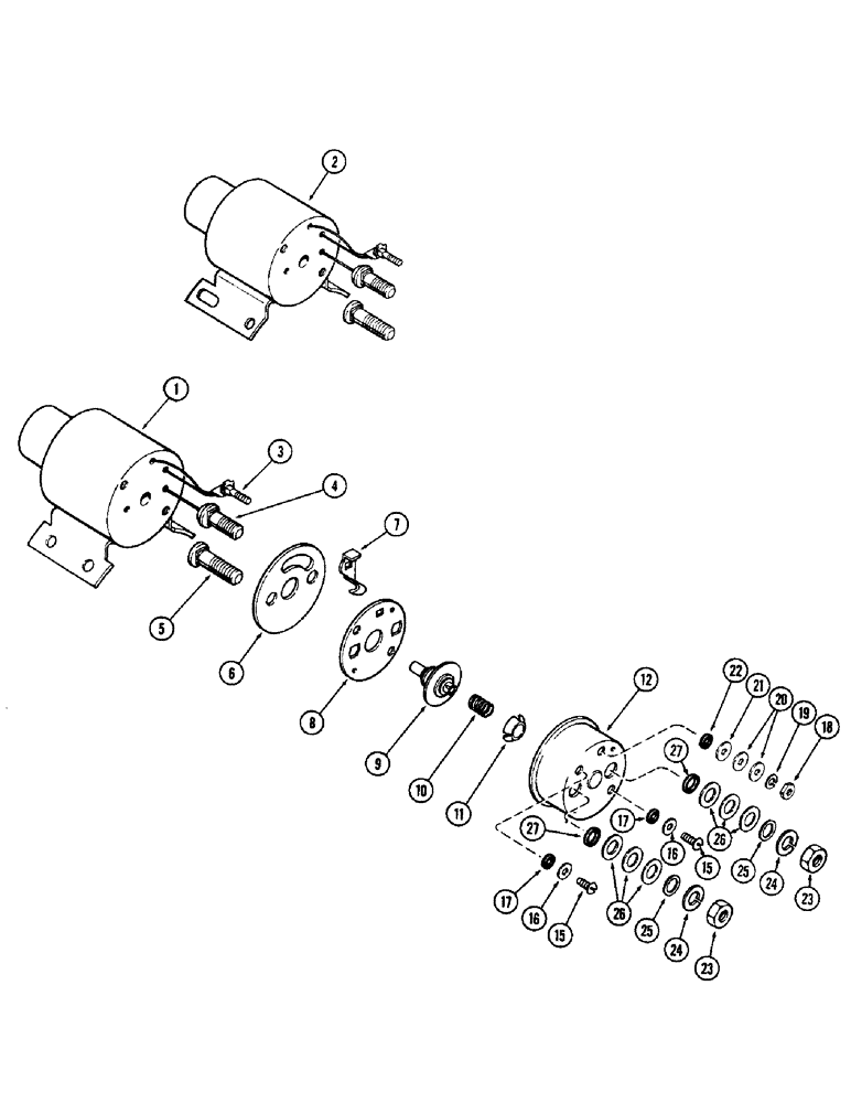 Схема запчастей Case IH 1370 - (104) - STARTER SOLENOID (04) - ELECTRICAL SYSTEMS