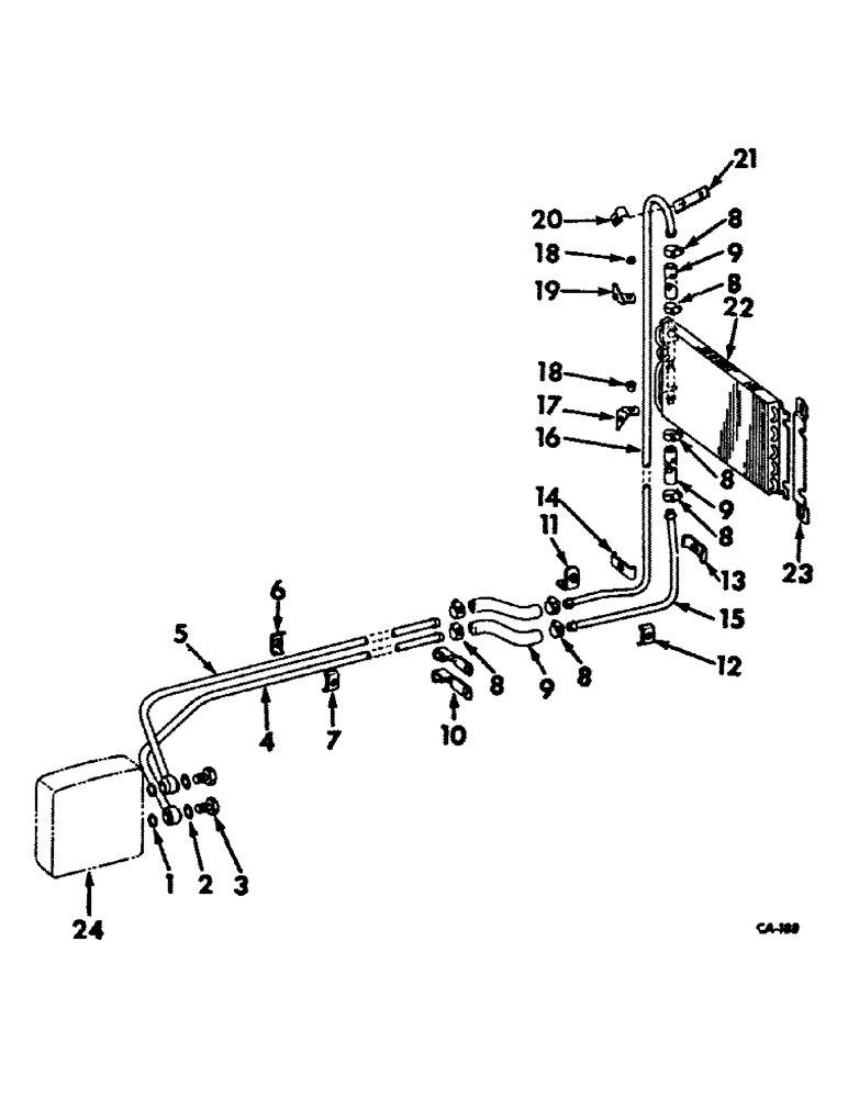 Схема запчастей Case IH 4100 - (F-05) - HYDRAULIC SYSTEM, OIL COOLER AND CONNECTIONS (07) - HYDRAULIC SYSTEM