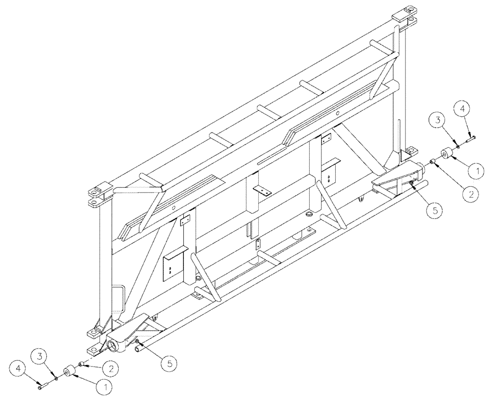 Схема запчастей Case IH SPX3200 - (08-006) - CENTER SECTION BUMPER GROUP (09) - BOOMS