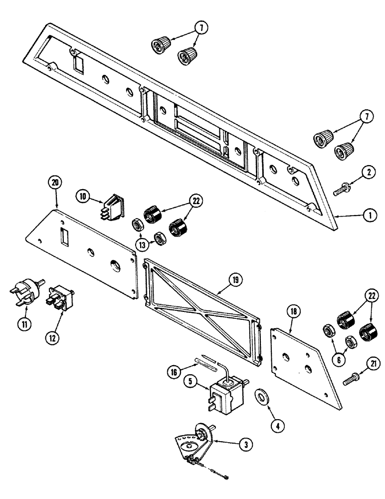 Схема запчастей Case IH 4694 - (9-476) - CAB, CONTROLS AND PANEL (09) - CHASSIS/ATTACHMENTS