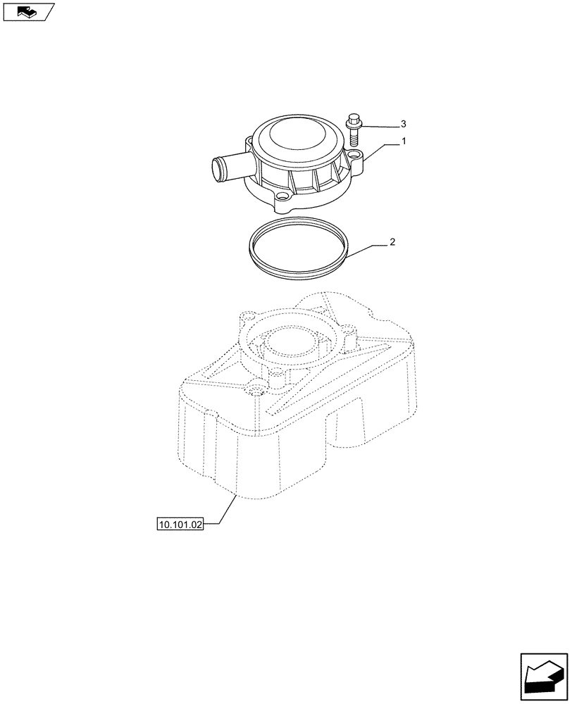 Схема запчастей Case IH F4GE9684B J605 - (10.101.03) - BREATHER - ENGINE (504043432) (10) - ENGINE