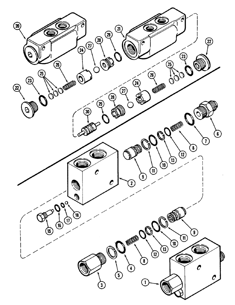 Схема запчастей Case IH 4690 - (5-150) - REAR STEER CHECK VALVE (05) - STEERING