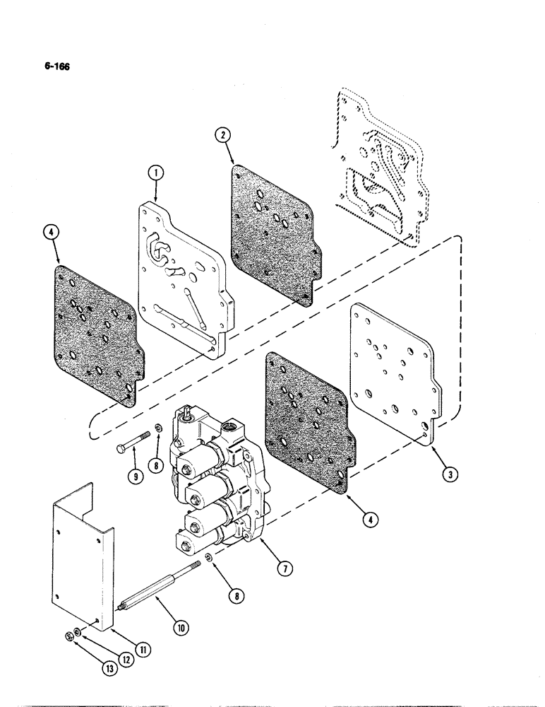 Схема запчастей Case IH 3294 - (6-166) - HYDRAULIC MANIFOLD, ELECTRIC SHIFT (06) - POWER TRAIN