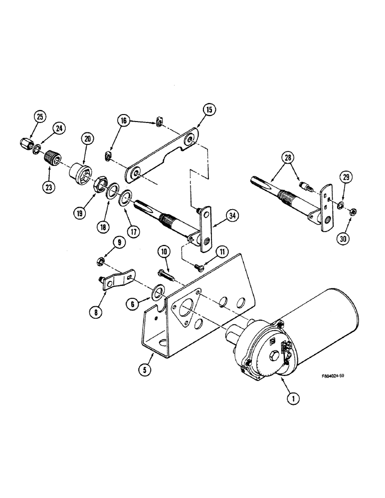 Схема запчастей Case IH 9150 - (4-66) - WIPER DRIVE ASSEMBLY, FRONT WINDOWS, PRIOR TO P.I.N. 17000705 (04) - ELECTRICAL SYSTEMS