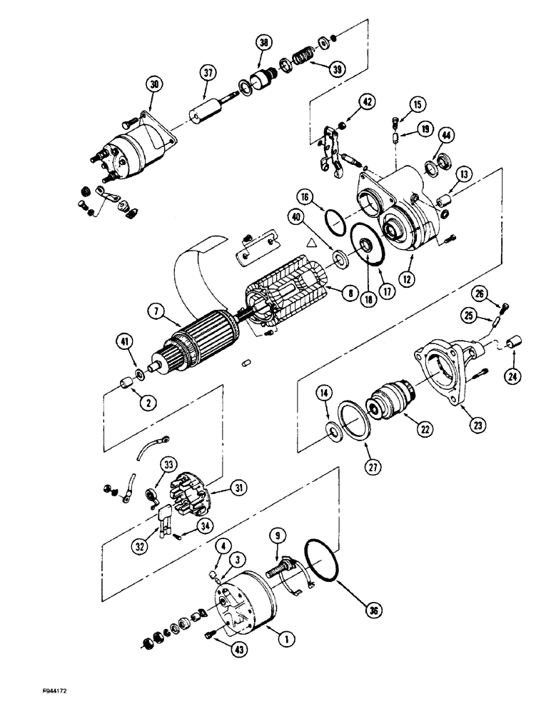 Схема запчастей Case IH 9280 - (4-050) - STARTER ASSEMBLY, DELCO REMY (04) - ELECTRICAL SYSTEMS