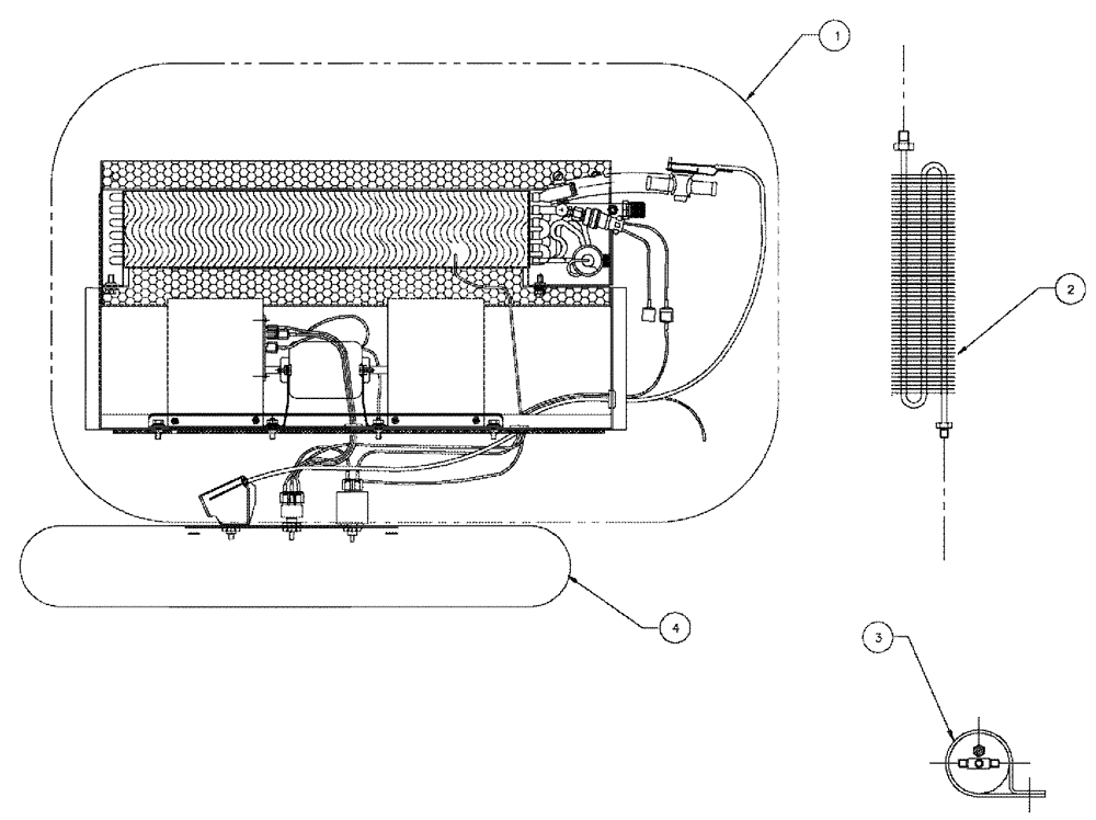 Схема запчастей Case IH SPX3310 - (02-004) - A/C PACKAGE Cab Exterior