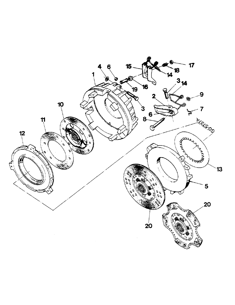 Схема запчастей Case IH 633 - (07-08) - DOUBLE CLUTCH "FICHTEL AND SACHS" - 633 : (-289009) E (04) - Drive Train