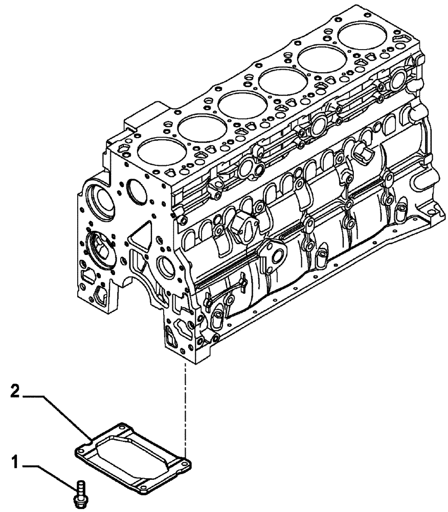 Схема запчастей Case IH SPX3320 - (03-018) - CYLINDER BLOCK (01) - ENGINE