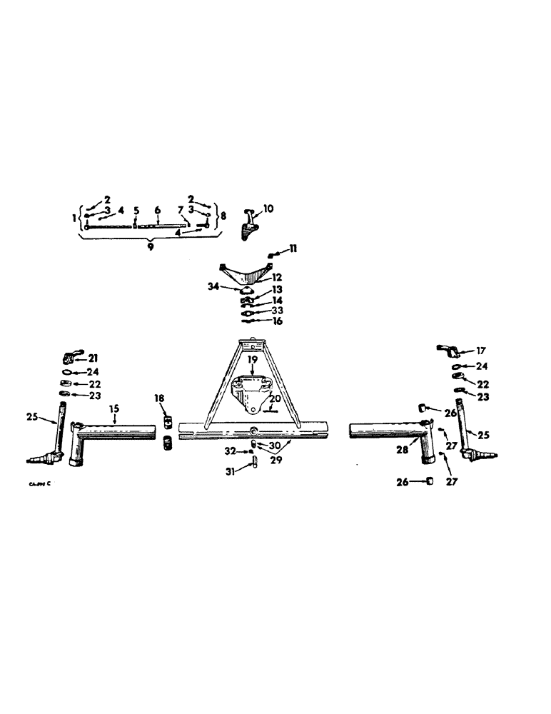 Схема запчастей Case IH 756 - (J-16) - STEERING MECHANISM, ADJUSTABLE WIDE TREAD FRONT AXLE, HEAVY DUTY, FARMALL TRACTORS Steering Mechanism