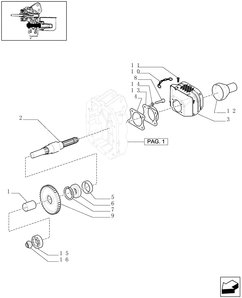 Схема запчастей Case IH MXU110 - (1.80.1[03]) - POWER TAKE-OFF 540 RPM (NA) (07) - HYDRAULIC SYSTEM