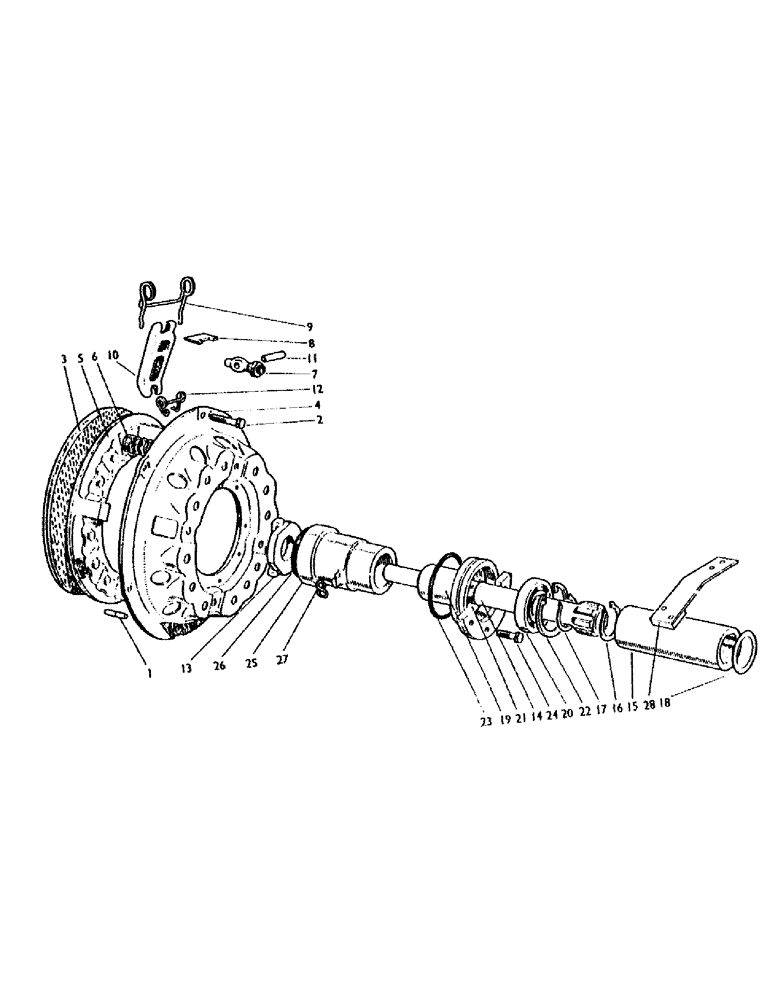 Схема запчастей Case IH 990B - (24) - SINGLE CLUTCH AND DRIVE, 990/B (03.1) - CLUTCH