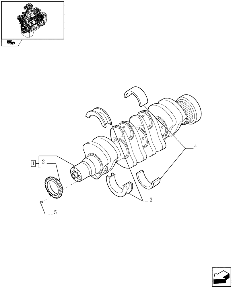 Схема запчастей Case IH F4GE9484A J601 - (0.08.0) - CRANKSHAFT (504051768) 