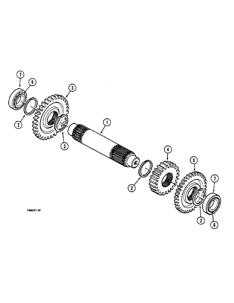 Схема запчастей Case IH STEIGER - (6-14) - TRANSMISSION, COMPOUND SHAFT (06) - POWER TRAIN