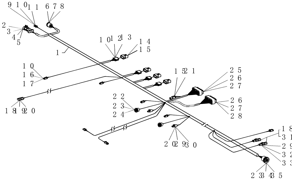 Схема запчастей Case IH ADX2230 - (A.50.A[04]) - AIR CART HARNESS MECH/VR TBH A - Distribution Systems