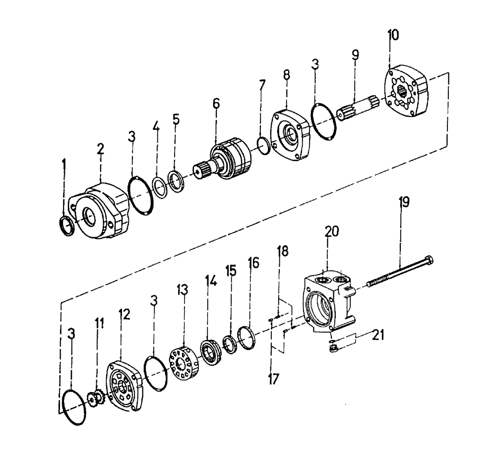 Схема запчастей Case IH 7700 - (B03.03[01]) - Hydraulic Motor {2000 Char-lynn: 24 cu.in.} (35) - HYDRAULIC SYSTEMS