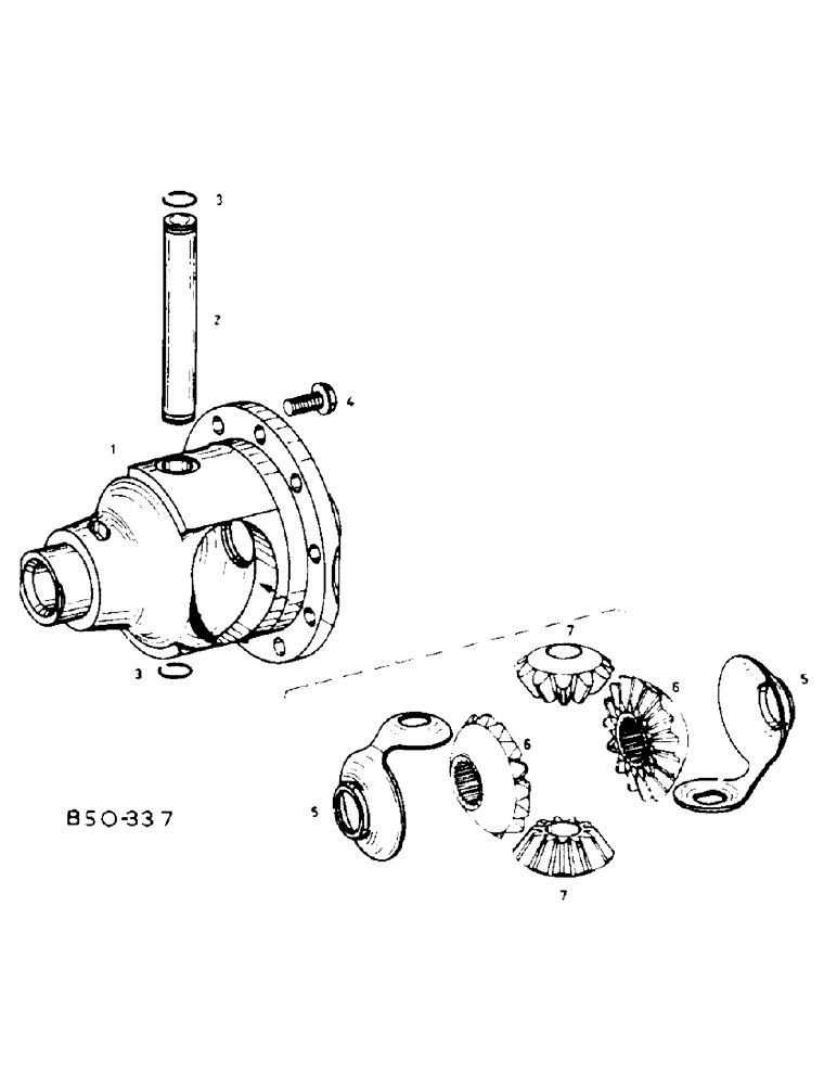 Схема запчастей Case IH 278 - (07-135) - DIFFERENTIAL, 4-WHEEL DRIVE, Z F 4-WHEEL DRIVE (04) - Drive Train