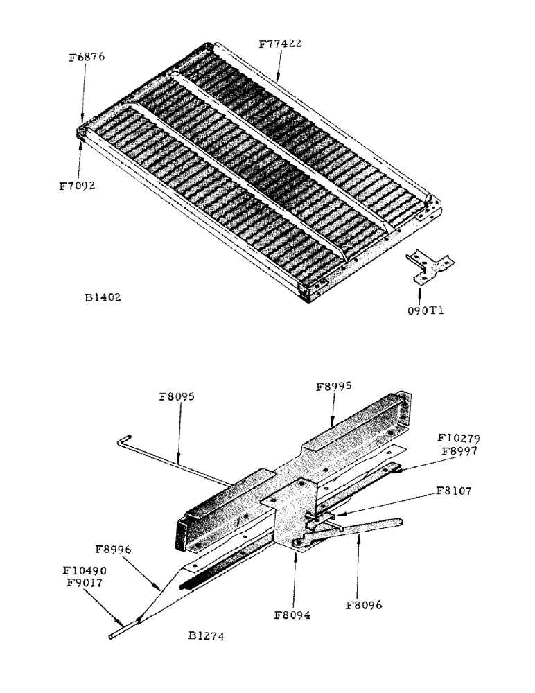 Схема запчастей Case IH 800 - (096) - ADJUSTABLE SHOE SIEVES (74) - CLEANING