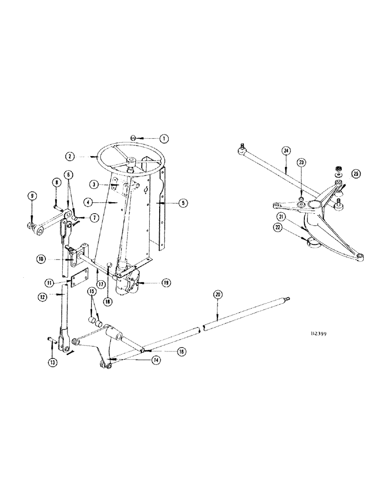 Схема запчастей Case IH 660 - (298) - STEERING ASSEMBLY, MANUAL STEERING 