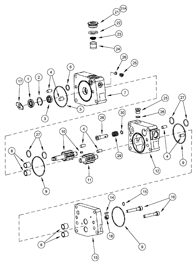 Схема запчастей Case IH FLX3010 - (02-078) - FUEL INJECTION PUMP - GEAR PUMP KIT, FLX 3510 (01) - ENGINE