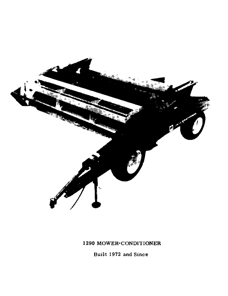 Схема запчастей Case IH 1290 - (01B) - 1290 MOWER-CONDITIONER, BUILT 1972 AND SINCE 