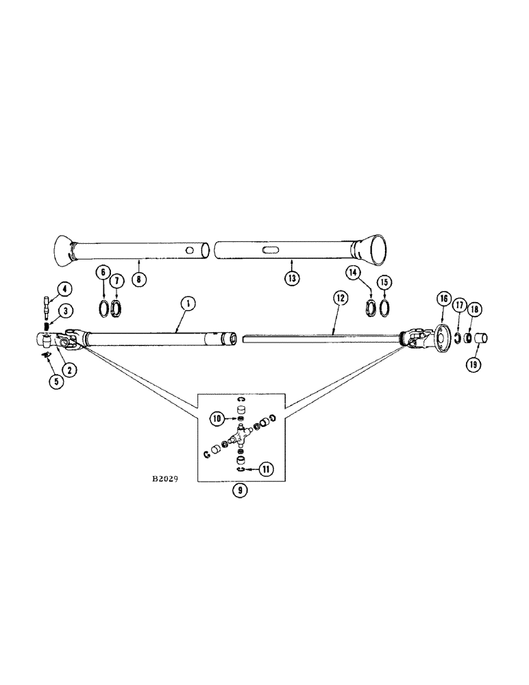 Схема запчастей Case IH 200 - (06) - PTO SHAFT, SHORT DRAWBAR, BEFORE SERIAL NO. 8221501 