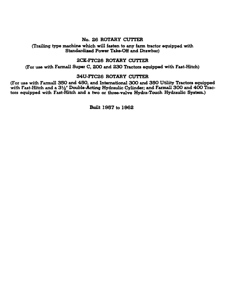 Схема запчастей Case IH 26 - (B-01) - ROTARY CUTTERS 