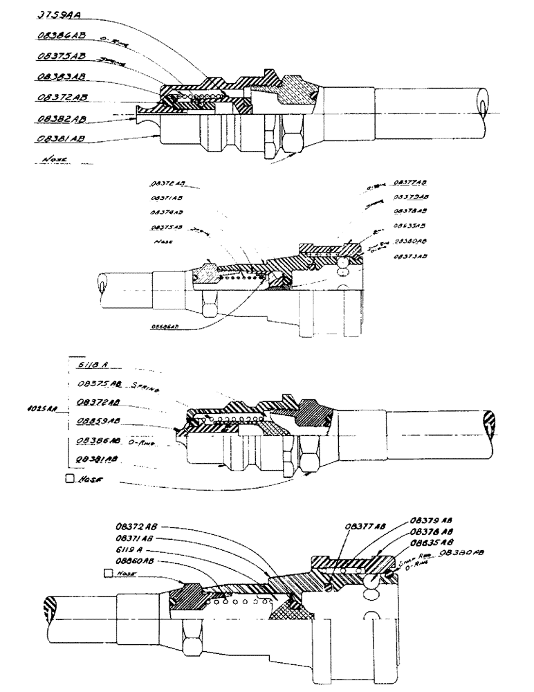 Схема запчастей Case IH SC-SERIES - (159) - HYD. SINGLE & DUAL CNTRL. UNIT, 3946AA BREAK-AWAY SELF SEALING COUPLING PLUG ASSY. FOR SINGLE & DUAL (08) - HYDRAULICS