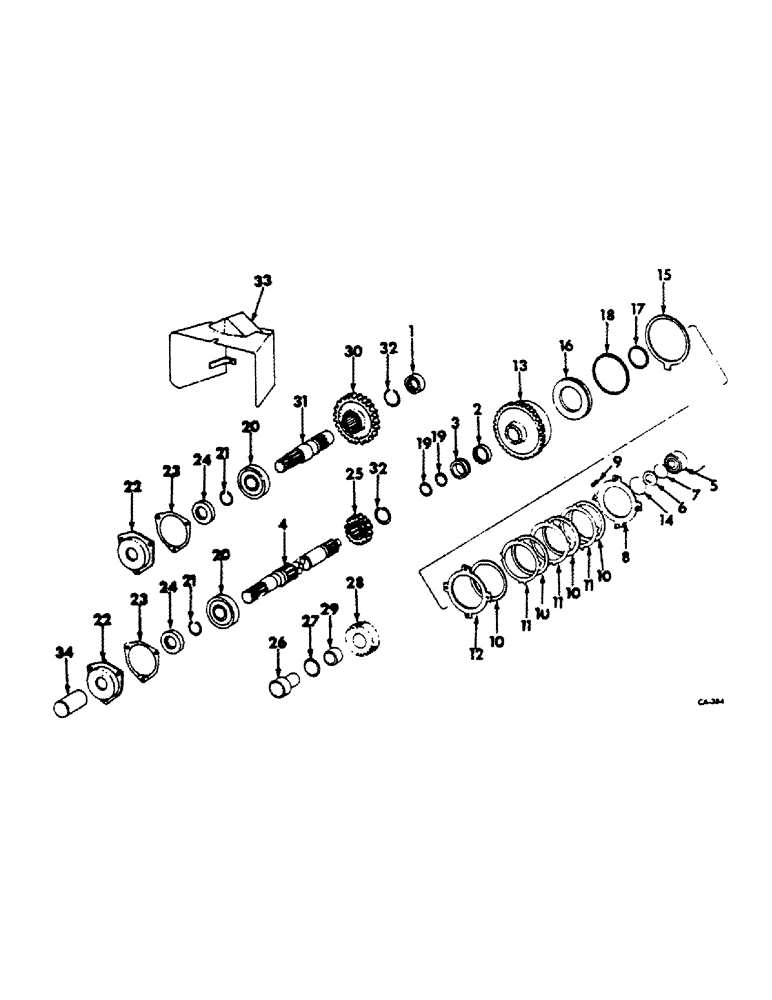 Схема запчастей Case IH 474 - (07-33) - INDEPENDENT POWER TAKE OFF, DUAL SPEED (04) - Drive Train