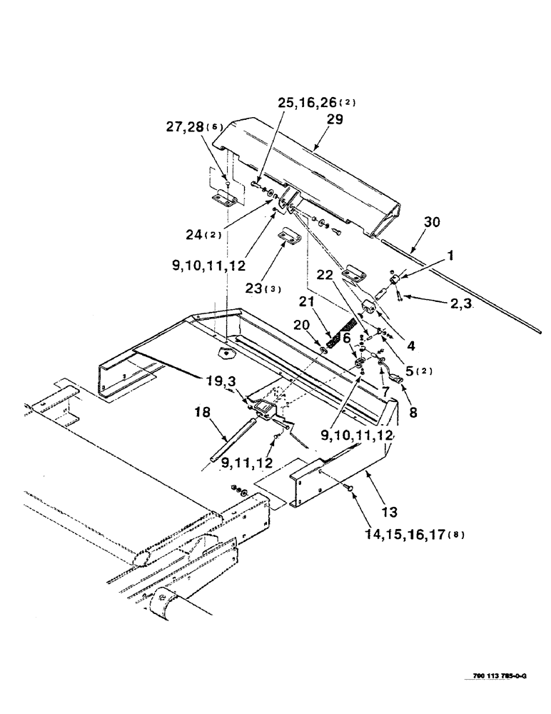 Схема запчастей Case IH 8581 - (10-30) - FRAME AND PANEL ASSEMBLY, REAR Accumulator