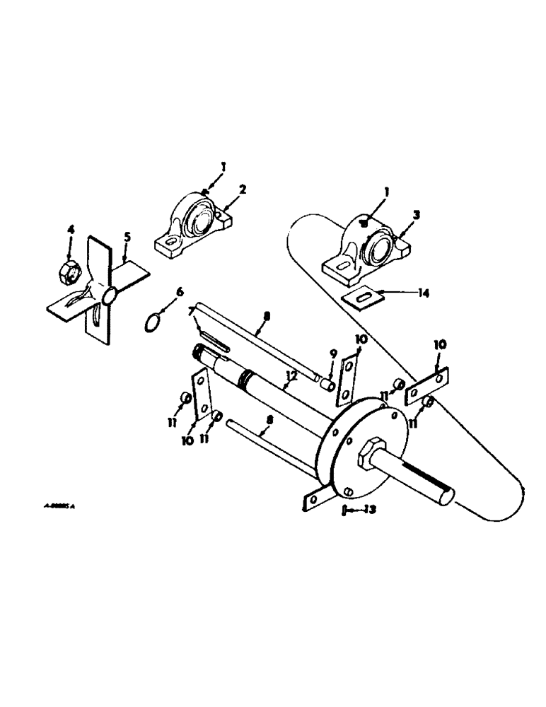 Схема запчастей Case IH 850 - (B-16) - HAMMER MILL SHAFT 