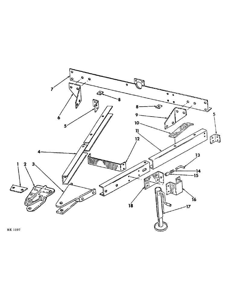 Схема запчастей Case IH 130 - (H-10) - TRACTOR HITCH AND HITCH JACK 