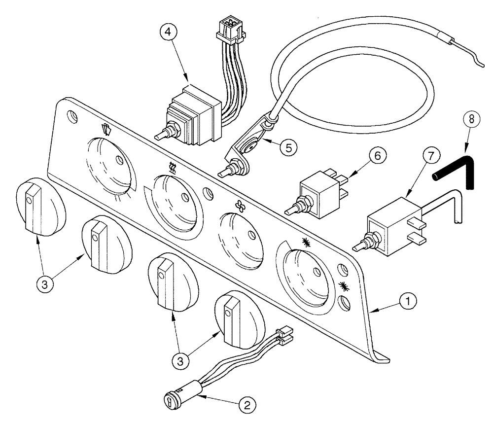 Схема запчастей Case IH MX100C - (09-33) - HEATING AND VENTILATION CONTROL (09) - CHASSIS