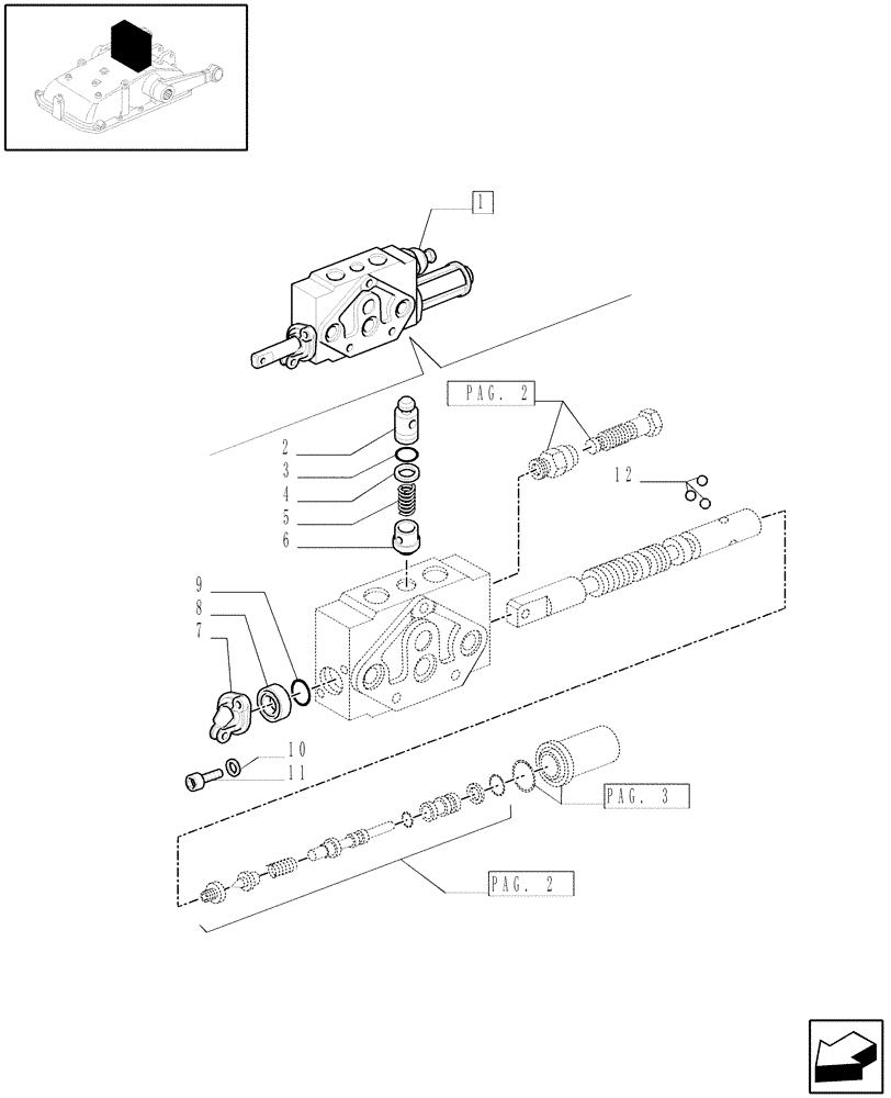 Схема запчастей Case IH JX1075C - (1.82.7/ B[01]) - DOUBLE- ACTING EXTERNAL CONTROL VALVE W/FLOAT AND AUTOMATIC CUTOUT - BREAKDOWN - D5484 (07) - HYDRAULIC SYSTEM