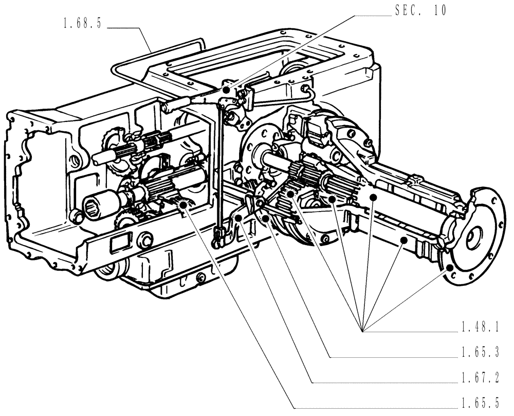 Схема запчастей Case IH JX1070N - (SEC. 05) - REAR AXLE (00) - GENERAL