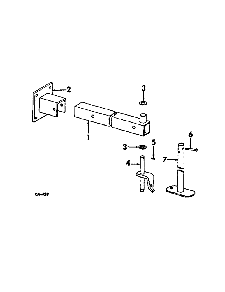 Схема запчастей Case IH 300 - (AG-12) - TOW BAR AND PARKING STAND 