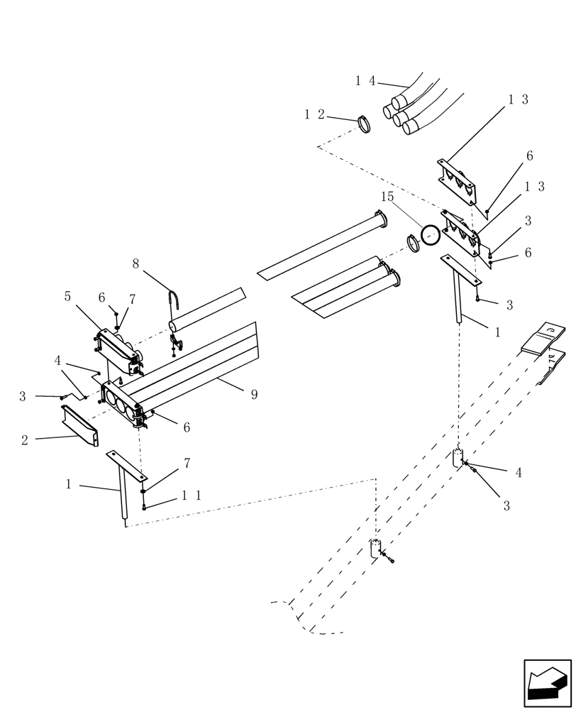 Схема запчастей Case IH ADX2180 - (L.10.F[37]) - TOW BETWEEN CONNECTOR MOUNTS L - Field Processing