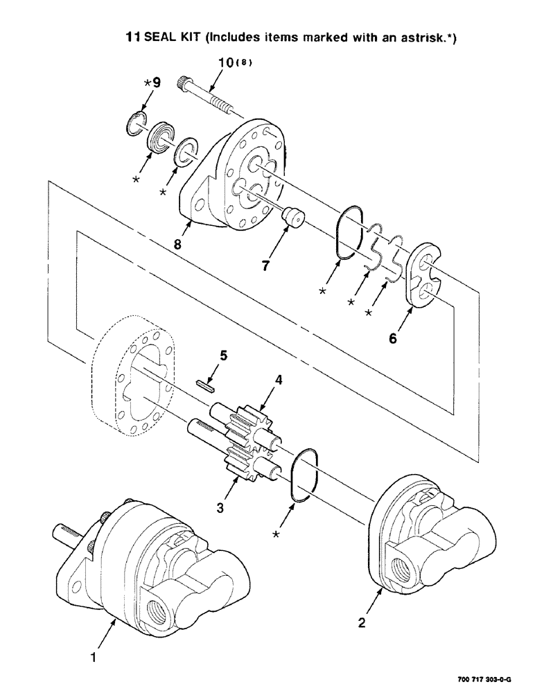 Схема запчастей Case IH 425 - (8-10) - HYDRAULIC PUMP ASSEMBLY, 700717303 HYDRAULIC PUMP ASSEMBLY COMPLETE (35) - HYDRAULIC SYSTEMS