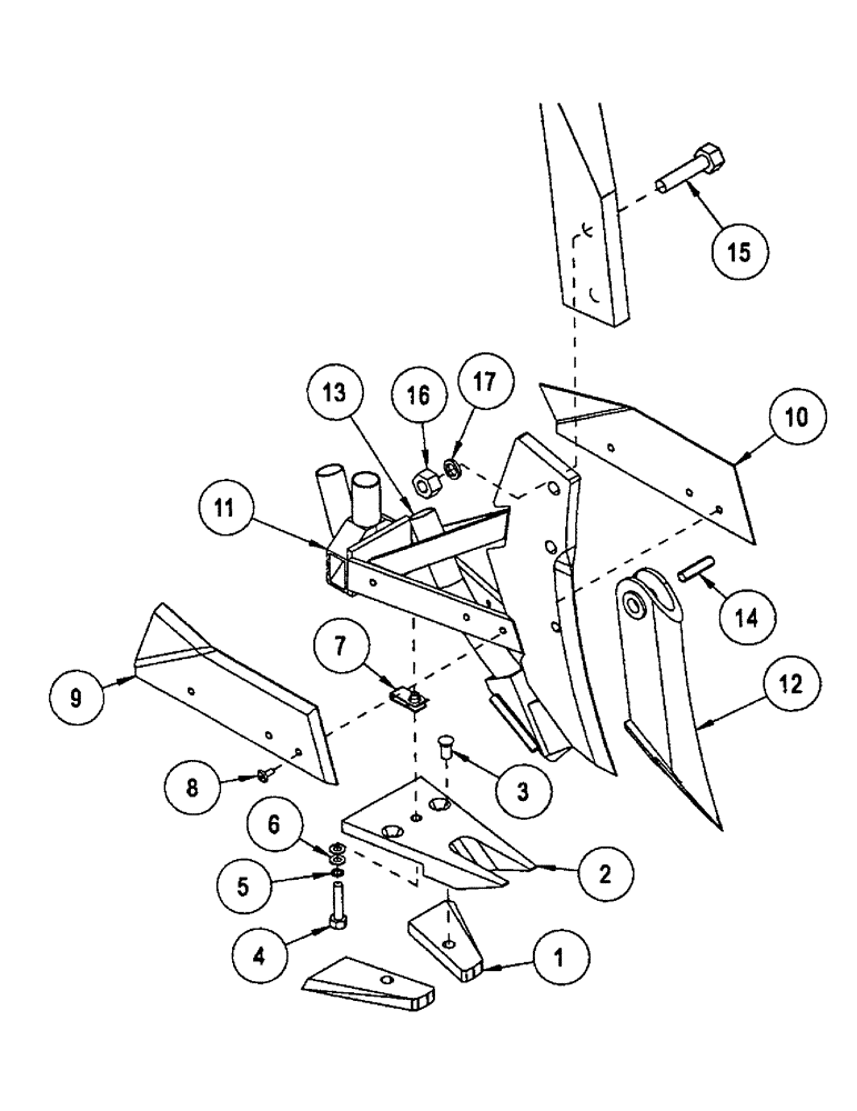 Схема запчастей Case IH CONCORD - (B56) - EDGE-ON ANDERSON OPENER, 10 INCH, DRY 