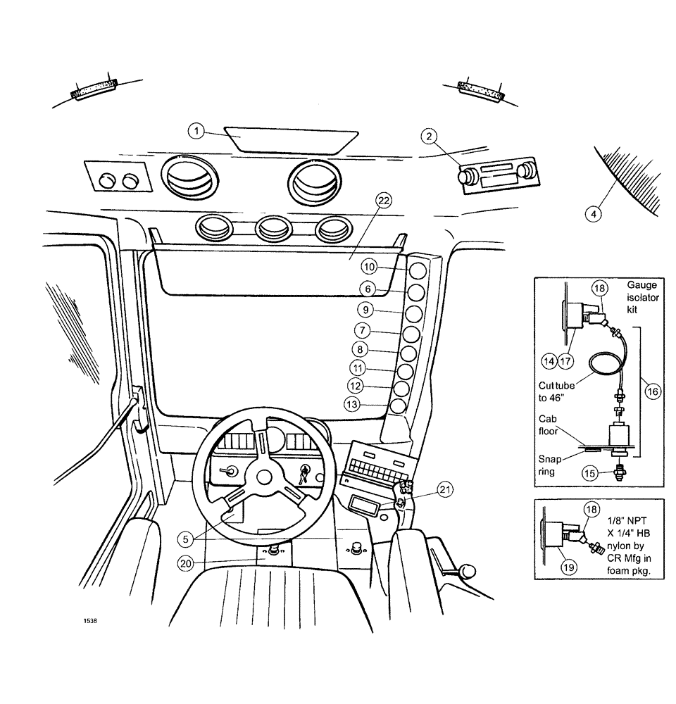 Схема запчастей Case IH SPX3200 - (01-008) - GAUGES, ACCESSORIES (55) - ELECTRICAL SYSTEMS