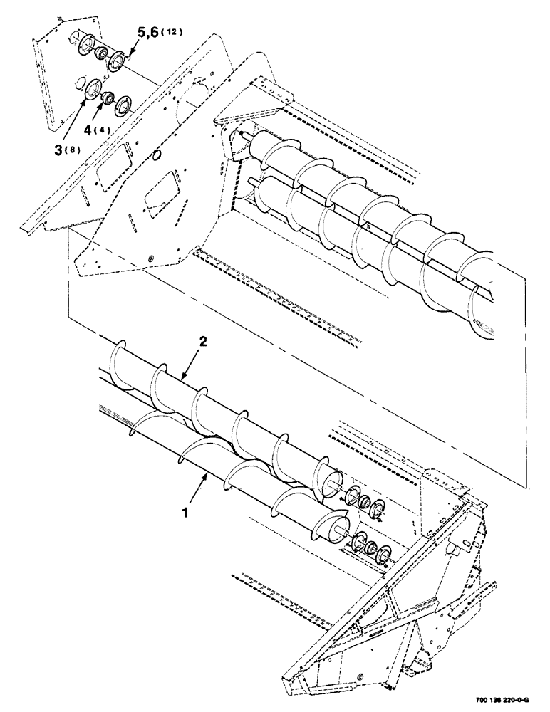 Схема запчастей Case IH SC414 - (6-12) - AUGER AND MOUNTING ASSEMBLIES (09) - CHASSIS