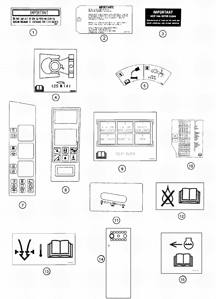 Схема запчастей Case IH 620 - (09F-15) - DECALS - IMPORTANT INSTRUCTIONS (12) - CHASSIS