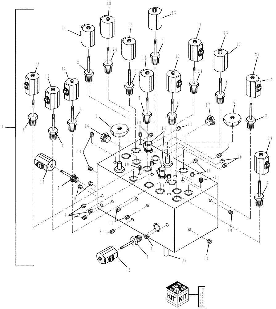 Схема запчастей Case IH WD1903 - (09.08[3]) - MANIFOLD, INDEPENDENT, COMPONENTS (09) - HEADER LIFT LINKAGE