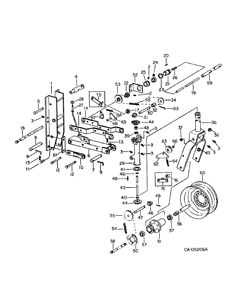 Схема запчастей Case IH 500 - (C-05) - WHEEL, DRIVE AND CONNECTIONS 