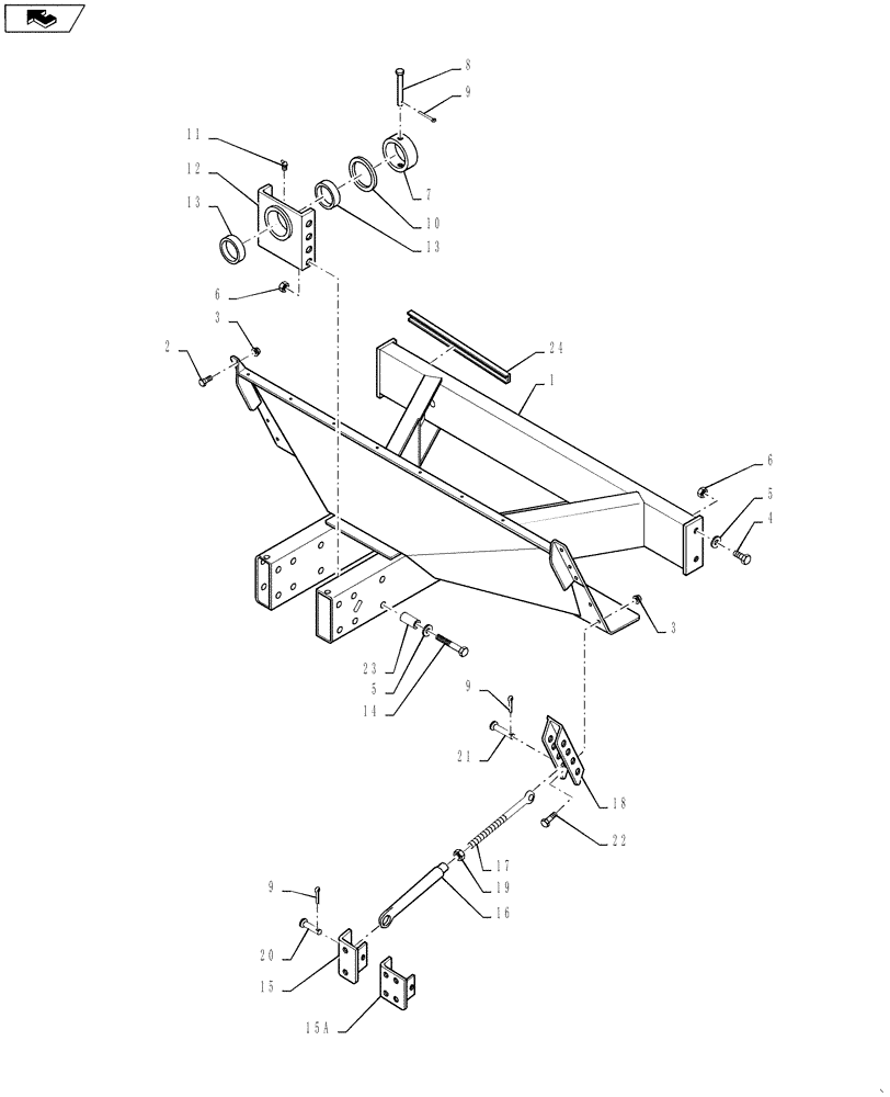 Схема запчастей Case IH 2188 - (5-10) - STEERING AXLE SUPPORT, ADJUSTABLE AXLE (04) - STEERING