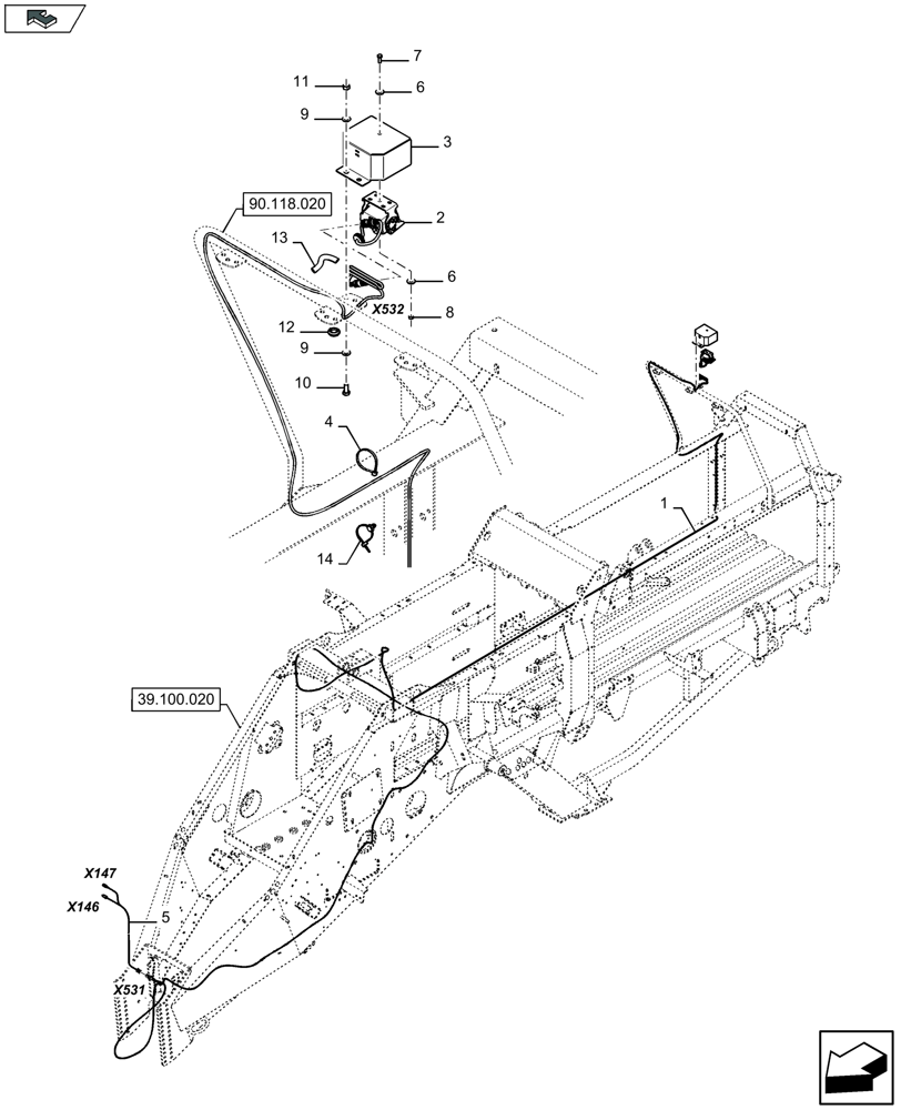 Схема запчастей Case IH LB424R - (55.418.060) - CAMERA KIT (55) - ELECTRICAL SYSTEMS