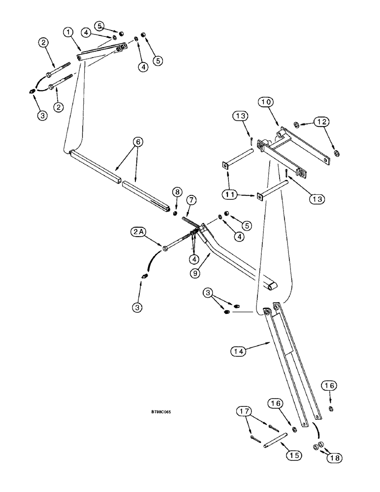 Схема запчастей Case IH 955 - (9E-21A) - ROW MARKER LIFT MECHANISM, 24 ROW NARROW - FRONT FOLD, P.I.N (09) - CHASSIS/ATTACHMENTS