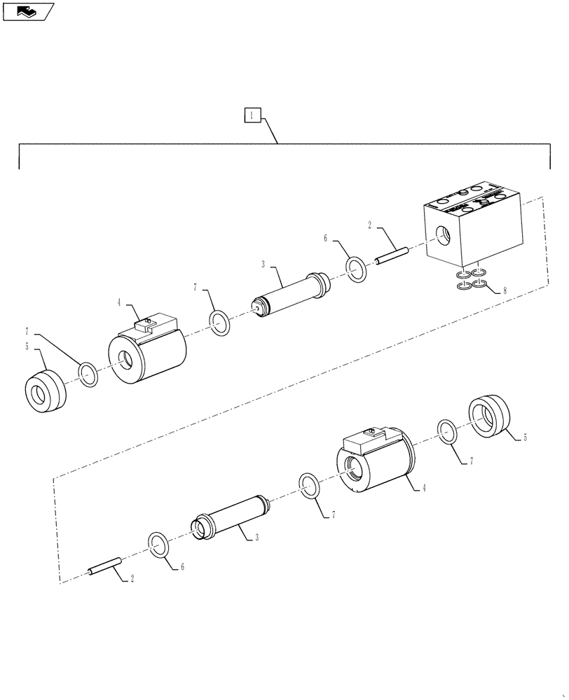 Схема запчастей Case IH TITAN 4530 - (41.432.03) - AUTOGUIDANCE PROPORTIONAL VALVE (41) - STEERING