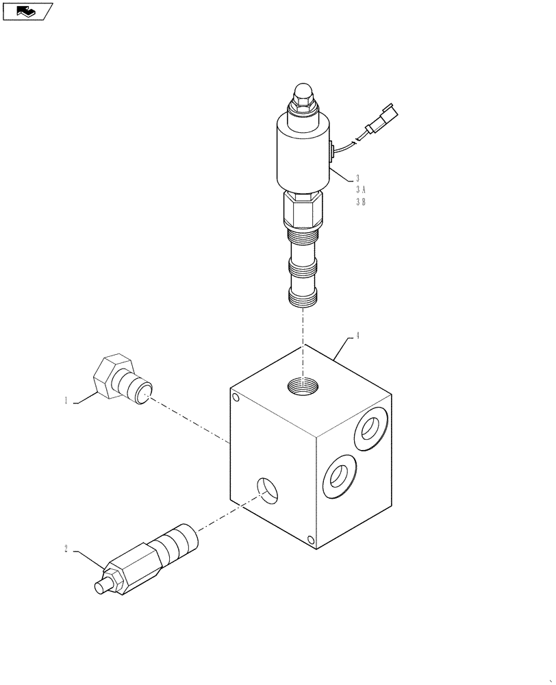 Схема запчастей Case IH 4420 - (06-035) - VALVE PRODUCT W/O FITTINGS Hydraulic Plumbing