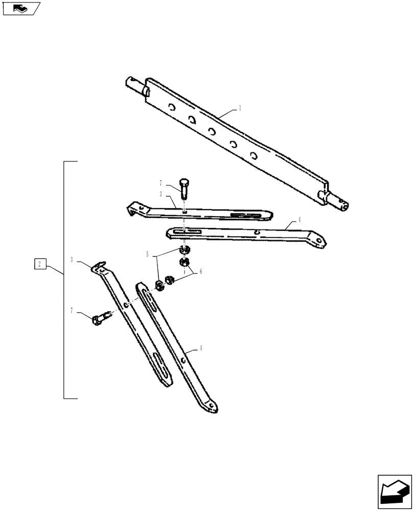 Схема запчастей Case IH FARMALL 75A - (37.100.02) - HITCH DRAWBAR KIT (37) - HITCHES, DRAWBARS & IMPLEMENT COUPLINGS